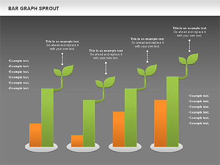Bar Graph Sprout Chart, Slide 16, 01025, Business Models — PoweredTemplate.com