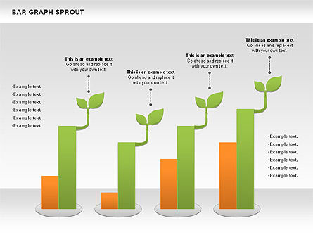 Bar Graph Sprout Chart, Slide 7, 01025, Business Models — PoweredTemplate.com