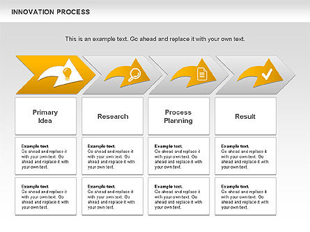 Innovation Process with Lamp Diagram, Slide 11, 01027, Process Diagrams — PoweredTemplate.com