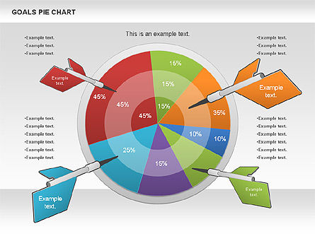 Goals Pie Chart, PowerPoint Template, 01029, Pie Charts — PoweredTemplate.com