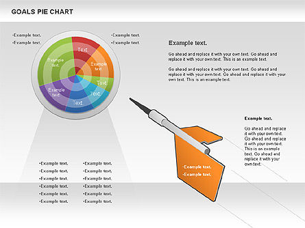 목표 파이 차트, 슬라이드 11, 01029, 파이 차트 — PoweredTemplate.com