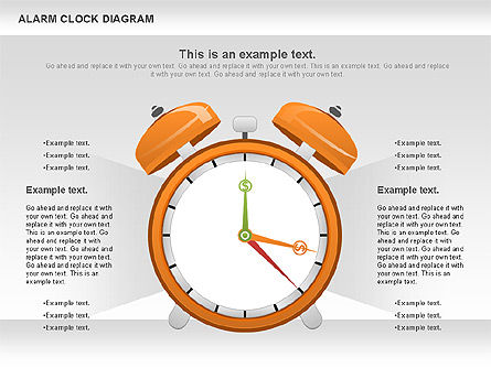 알람 시계 차트, 파워 포인트 템플릿, 01030, 비즈니스 모델 — PoweredTemplate.com