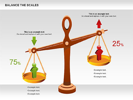 Balancear el Diagrama de Escalas, Plantilla de PowerPoint, 01031, Modelos de negocios — PoweredTemplate.com