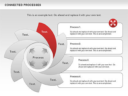 Formes des processus connectés, Diapositive 3, 01033, Formes — PoweredTemplate.com