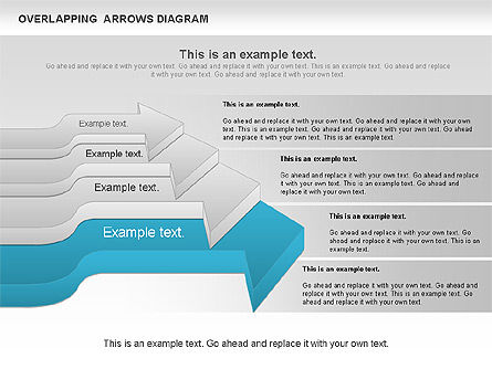 Formas de flechas superpuestas, Diapositiva 5, 01035, Diagramas de proceso — PoweredTemplate.com