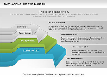 Formas de flechas superpuestas, Diapositiva 6, 01035, Diagramas de proceso — PoweredTemplate.com