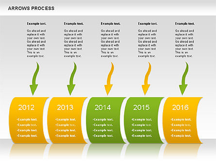 Processus de flèches flexibles, Diapositive 10, 01036, Formes — PoweredTemplate.com