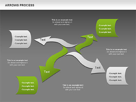 Flexible Arrows Process, Slide 13, 01036, Shapes — PoweredTemplate.com