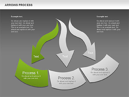 Flexible Arrows Process, Slide 14, 01036, Shapes — PoweredTemplate.com