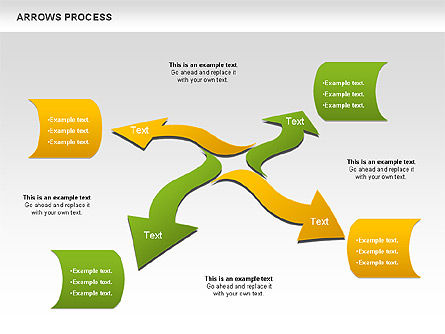 Processus de flèches flexibles, Diapositive 5, 01036, Formes — PoweredTemplate.com