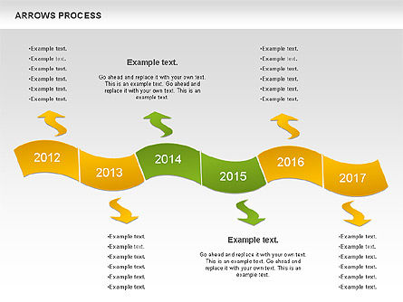 Processus de flèches flexibles, Diapositive 7, 01036, Formes — PoweredTemplate.com