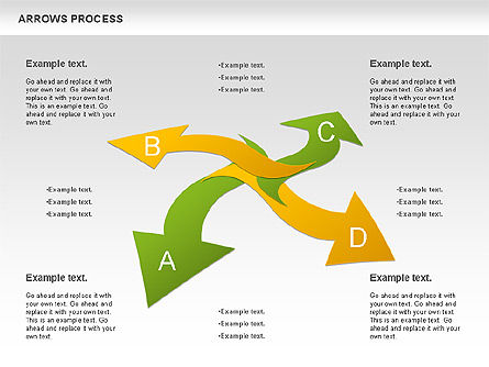 Flexible Arrows Process, Slide 8, 01036, Shapes — PoweredTemplate.com