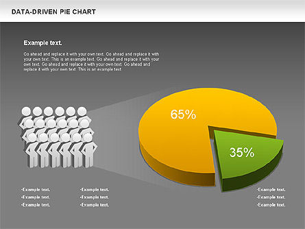 Pie Chart with Stickman (Data Driven), Slide 16, 01037, Pie Charts — PoweredTemplate.com