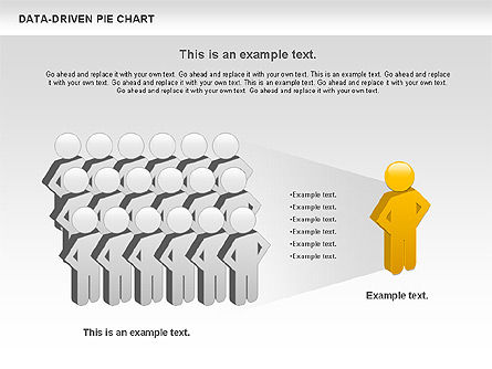 Pie Chart with Stickman (Data Driven), Slide 2, 01037, Pie Charts — PoweredTemplate.com