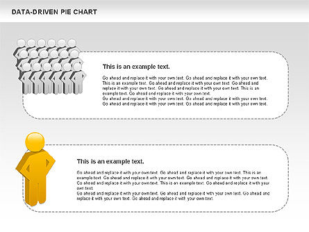 Pie Chart with Stickman (Data Driven), Slide 4, 01037, Pie Charts — PoweredTemplate.com
