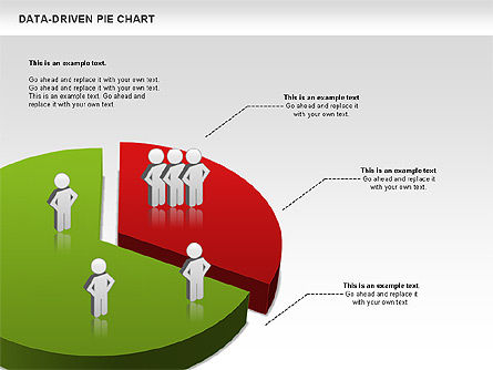 Pie Chart with Stickman (Data Driven), Slide 8, 01037, Pie Charts — PoweredTemplate.com