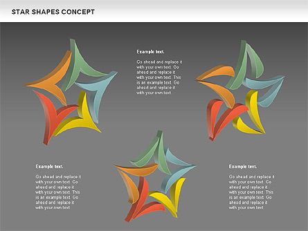 Star Spired Shapes, Slide 11, 01038, Shapes — PoweredTemplate.com