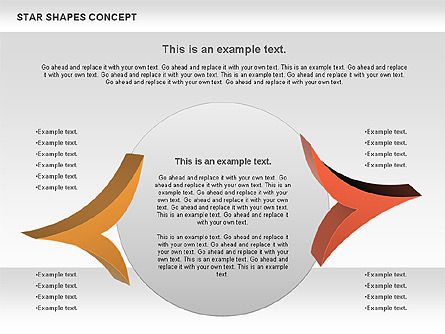 Star Spired Shapes, Slide 4, 01038, Shapes — PoweredTemplate.com
