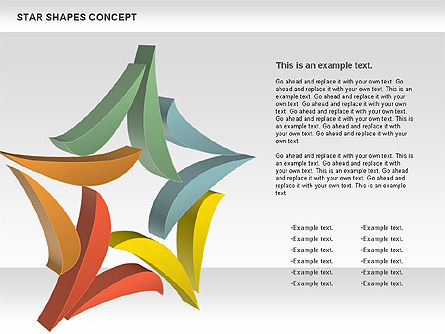 Star Spired Shapes, Slide 6, 01038, Shapes — PoweredTemplate.com