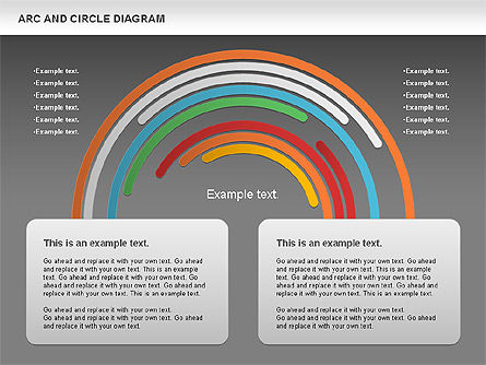 Arc e diagrama de círculo, Deslizar 16, 01040, Formas — PoweredTemplate.com
