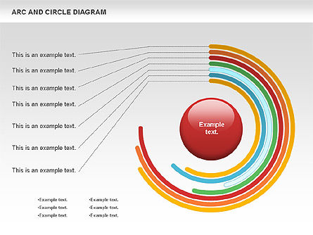 Arc and Circle Diagram, Slide 2, 01040, Shapes — PoweredTemplate.com