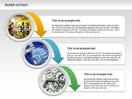 Paper Cutout Texboxes, Slide 12, 01043, Text Boxes — PoweredTemplate.com