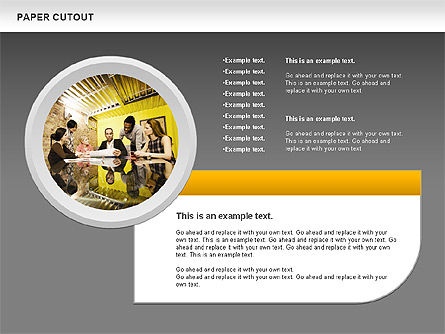 Recortes de papel Texboxes, Diapositiva 14, 01043, Cuadros de texto — PoweredTemplate.com