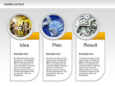 Recortes de papel Texboxes, Diapositiva 4, 01043, Cuadros de texto — PoweredTemplate.com