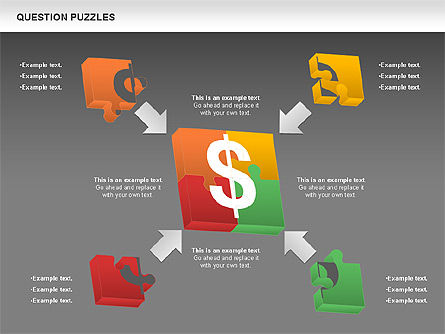 Para adivinhar um diagrama de enigma, Deslizar 16, 01044, Diagramas em Puzzle — PoweredTemplate.com