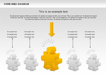 Core Idea Puzzle Diagram, Diapositiva 10, 01045, Diagramas de puzzle — PoweredTemplate.com