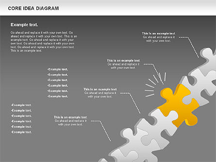 Core Idea Puzzle Diagram, Slide 13, 01045, Puzzle Diagrams — PoweredTemplate.com