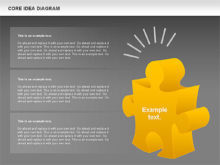 Diagramme du noyau, Diapositive 14, 01045, Schémas puzzle — PoweredTemplate.com