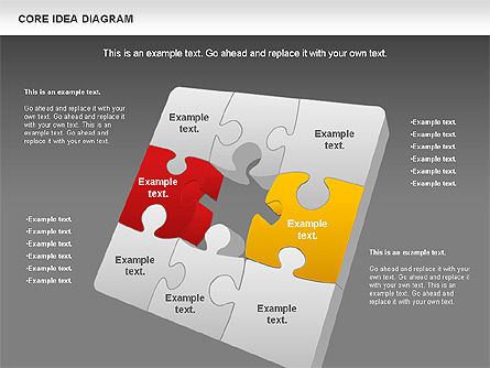 Core Idea Puzzle Diagram, Slide 15, 01045, Puzzle Diagrams — PoweredTemplate.com