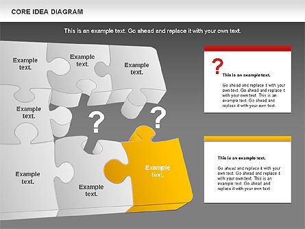 Core Idea Puzzle Diagram, Diapositiva 16, 01045, Diagramas de puzzle — PoweredTemplate.com