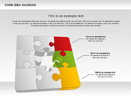 Core idéia diagrama de quebra-cabeça, Deslizar 5, 01045, Diagramas em Puzzle — PoweredTemplate.com