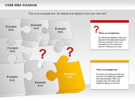 핵심 아이디어 퍼즐 다이어그램, 슬라이드 6, 01045, 퍼즐 도표 — PoweredTemplate.com