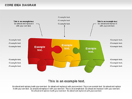 Core Idea Puzzle Diagram, Diapositiva 8, 01045, Diagramas de puzzle — PoweredTemplate.com