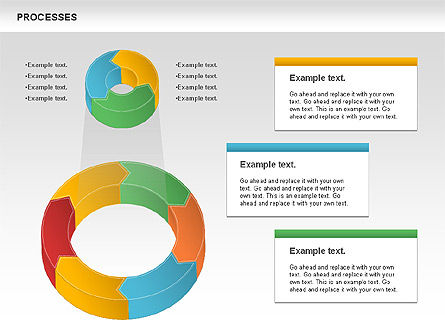 Grafico all'anello processo, Slide 10, 01046, Diagrammi di Processo — PoweredTemplate.com