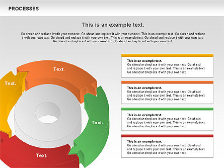 Gráfico de Donut del Proceso, Diapositiva 6, 01046, Diagramas de proceso — PoweredTemplate.com