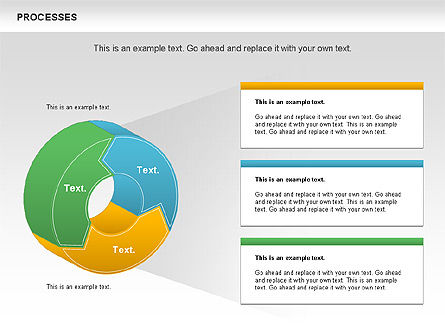 プロセスドーナツチャート, スライド 9, 01046, プロセス図 — PoweredTemplate.com
