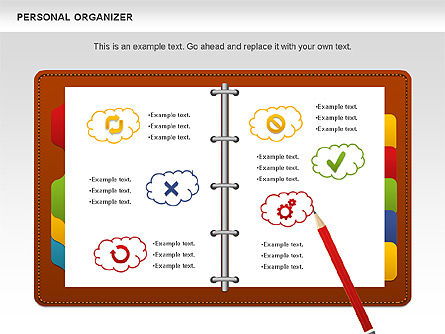 Organizador personal, Diapositiva 11, 01048, Formas — PoweredTemplate.com