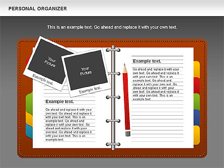 Organizador personal, Diapositiva 12, 01048, Formas — PoweredTemplate.com