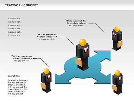 Teamwork conceito, Deslizar 4, 01049, Modelos de Negócio — PoweredTemplate.com