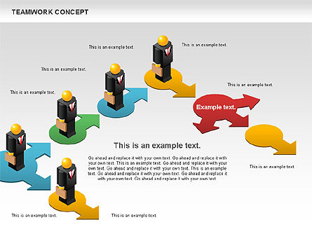 Teamwork concept, Slide 9, 01049, Modelli di lavoro — PoweredTemplate.com