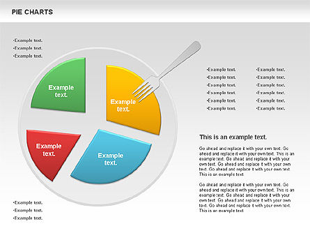 Pie Chart on a Plate, Slide 10, 01050, Pie Charts — PoweredTemplate.com