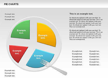 Pie Chart on a Plate, Slide 11, 01050, Pie Charts — PoweredTemplate.com