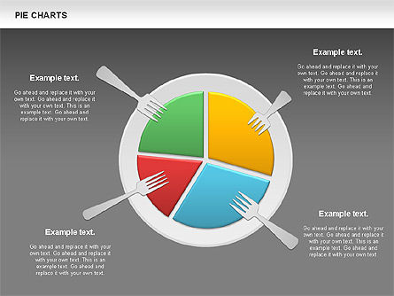 Pie Chart on a Plate, Slide 14, 01050, Pie Charts — PoweredTemplate.com