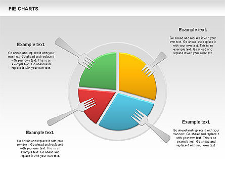 Pie Chart on a Plate, Slide 2, 01050, Pie Charts — PoweredTemplate.com