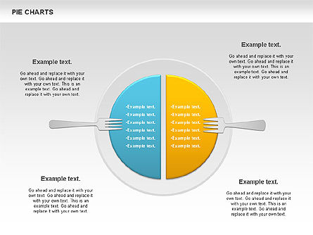 Pie Chart on a Plate, Slide 4, 01050, Pie Charts — PoweredTemplate.com