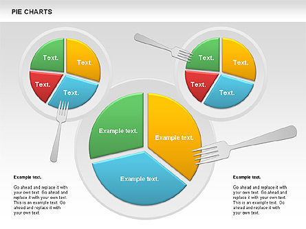 Pie Chart on a Plate, Slide 5, 01050, Pie Charts — PoweredTemplate.com